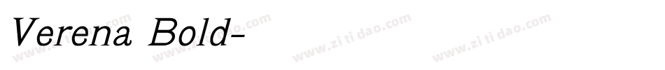 Verena Bold字体转换